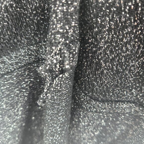 Talbots Black Glitter Merino Wool Long Sleeved Holiday Midi Dress Size Medium - Picture 6 of 10